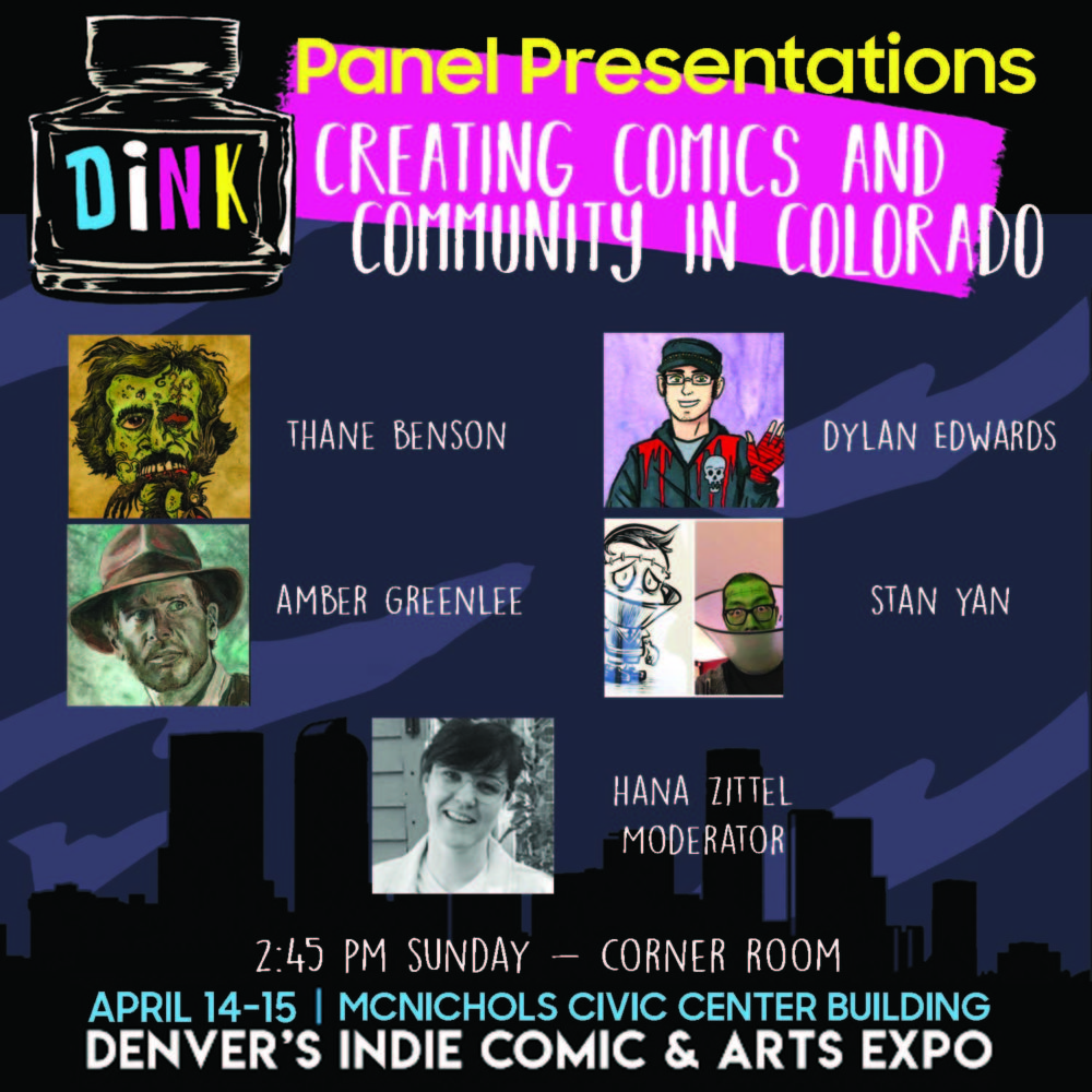 DiNK 2018 panel Creating Comics Community in Colorado